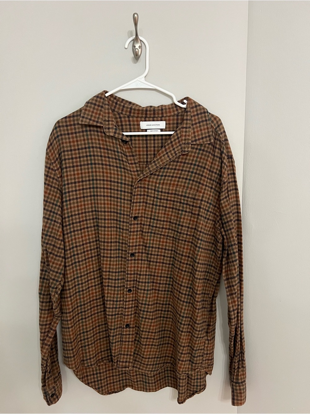 Urban Outfitters Brown Plaid Button-Down Shirt